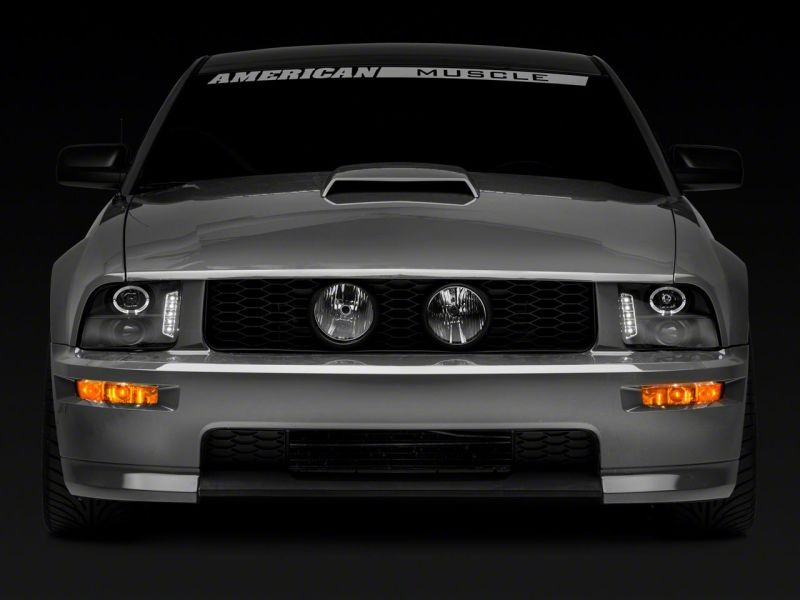 Raxiom 05-09 Ford Mustang Excluding GT500 LED Halo Projector Headlights- Black Housing (Clear Lens) Headlights Raxiom