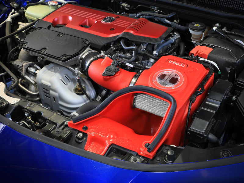 aFe 23-24 Honda Civic Type R Takeda Momentum Red Edition Cold Air Intake System w/ Pro DRY S Filter Cold Air Intakes aFe
