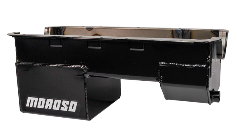 Moroso Ford 351W (w/Rear Sump & Billet End Seals) Extra Deep Wet Sump 7qt 9in Steel Oil Pan Oil Pans Moroso