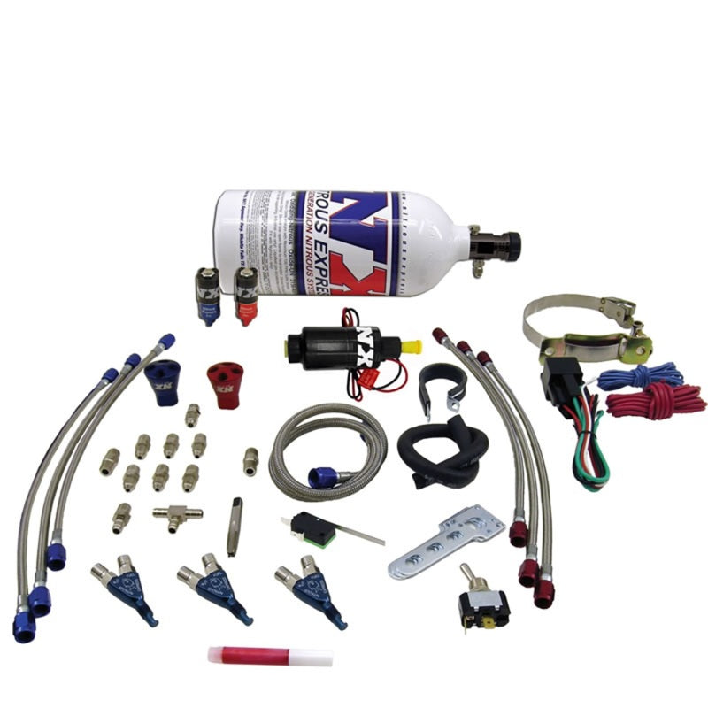 Nitrous Express Three Cyl Piranha Nitrous Kit w/2.5lb Bottle Nitrous Systems Nitrous Express