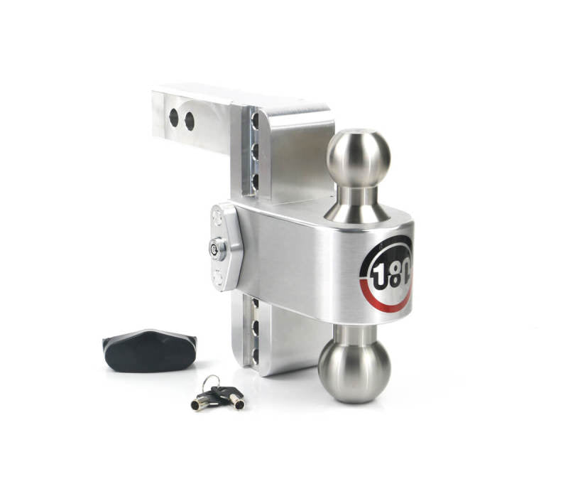 Weigh Safe 180 Hitch 6in Drop Hitch & 2in Shank (10K/12.5K GTWR) - Aluminum Hitch Ball Mounts Weigh Safe