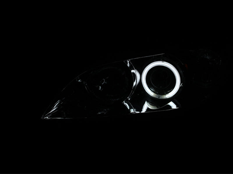 ANZO 2004-2008 Mazda 3 Projector Headlights w/ Halos Chrome Headlights ANZO