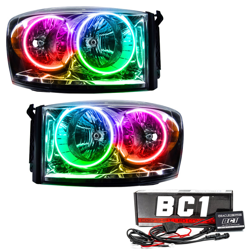 Oracle 07-08 Dodge Ram SMD HL - ColorSHIFT w/ BC1 Controller Headlights ORACLE Lighting