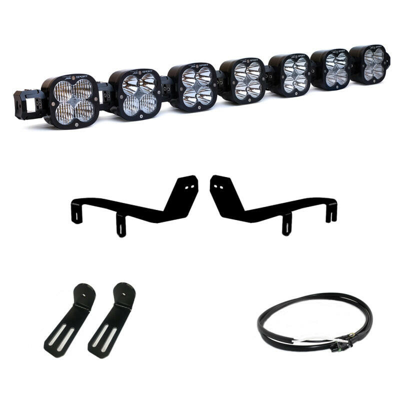 Baja Designs 17-19 Ford SuperDuty 7 XL Linkable Light Kit w/Upfitter Light Bars & Cubes Baja Designs