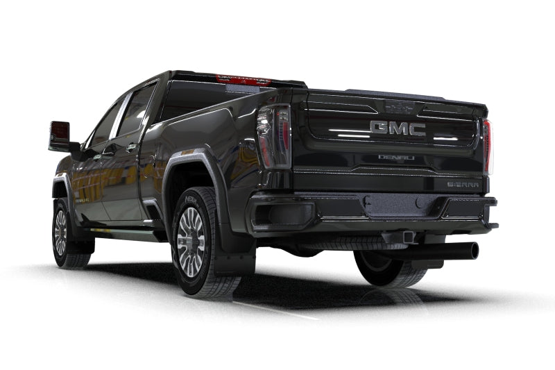 Rally Armor 20-26 GMC Sierra 2500/3500 HD Denali Black Mud Flap w/White Logo Mud Flaps Rally Armor