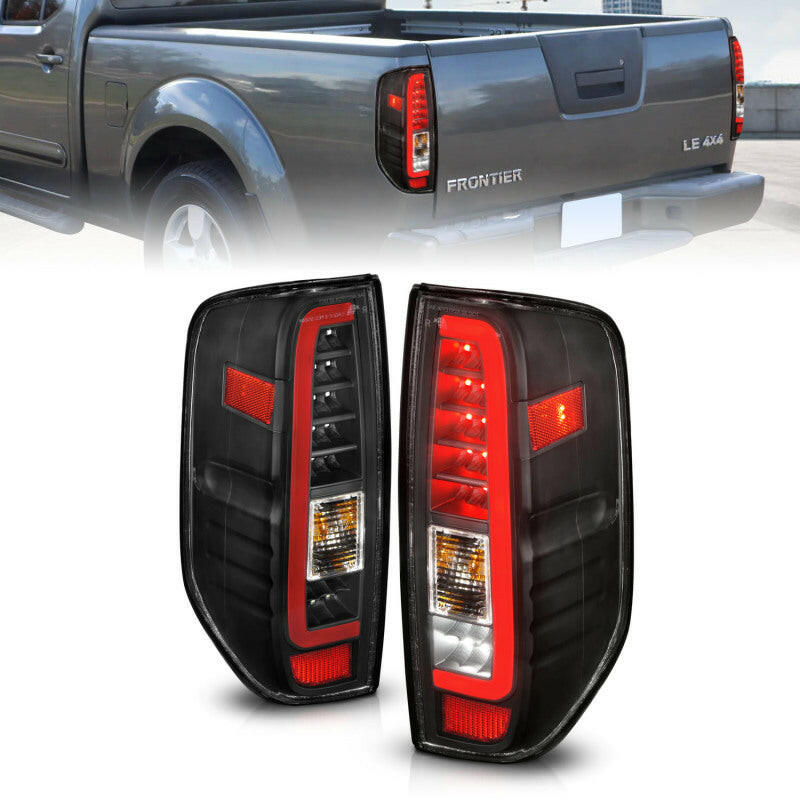 ANZO 2005-2021 Nissan Frontier LED Taillights Black Housing/Clear Lens Tail Lights ANZO
