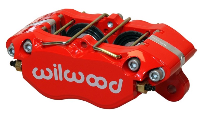 Wilwood Caliper-Dynapro Dust-Boot 5.25in Mount - Red 1.75in Pistons 1.00in Disc Brake Calipers - Perf Wilwood