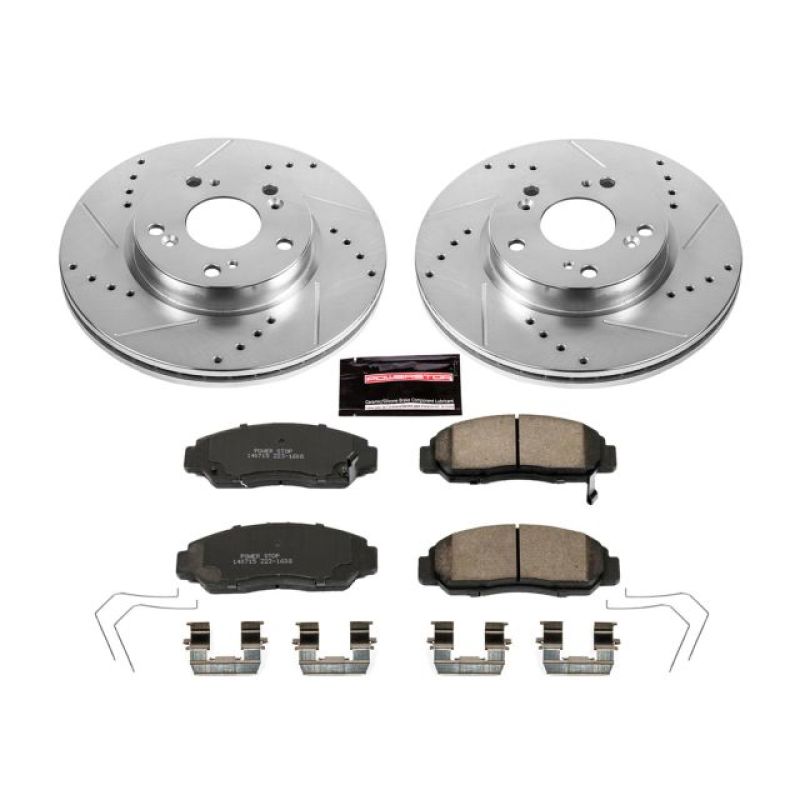 Power Stop 12-15 Honda Civic Front Z23 Evolution Sport Brake Kit Brake Kits - Performance D&S PowerStop