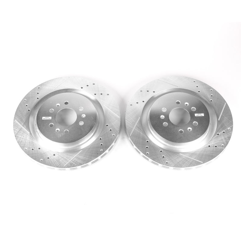 Power Stop 04-07 Cadillac CTS Rear Evolution Drilled & Slotted Rotors - Pair Brake Rotors - Slot & Drilled PowerStop