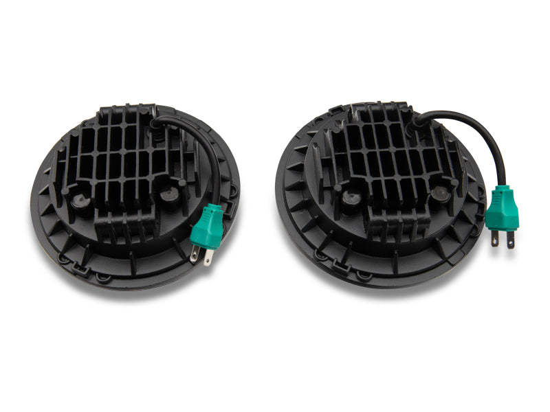 Raxiom 97-18 Jeep Wrangler TJ/JK Axial Series LED Daymaker Headlights- Black Housing (Clear Lens) Headlights Raxiom