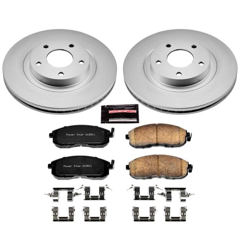 Power Stop 02-04 Infiniti I35 Front Z17 Evolution Geomet Coated Brake Kit Brake Kits - Performance Blank PowerStop
