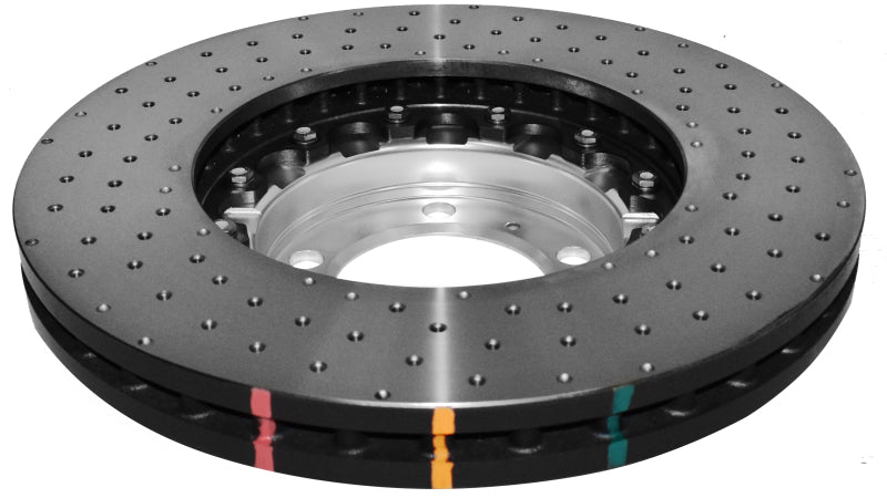 DBA 2008 Porsche Cayenne (368mm Front Rotor) Front 5000 Series Cross Drilled Rotor w/Silver Hat Brake Rotors - 2 Piece DBA