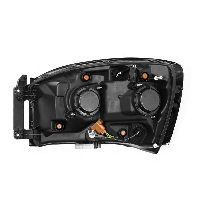 AlphaRex 06-08 Dodge Ram 1500HD NOVA LED ProjHeadlights Plank Style Blk w/Seq Signal/DRL/Amber LED Headlights AlphaRex