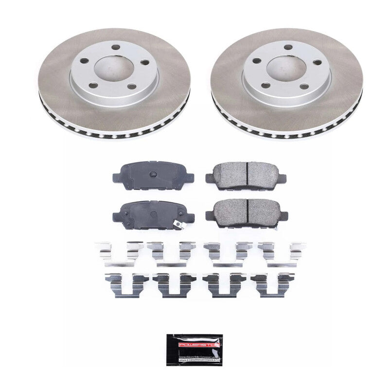 Power Stop 09-14 Nissan Maxima Rear Semi-Coated Rotor Kit Brake Kits - Performance Blank PowerStop