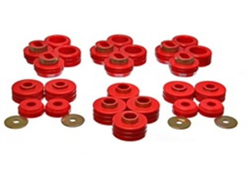 Energy Suspension 81-91 GM Denali XL/Suburban/Yukon XL 2WD/4WD Red Body (Cab) Mount Set Bushing Kits Energy Suspension