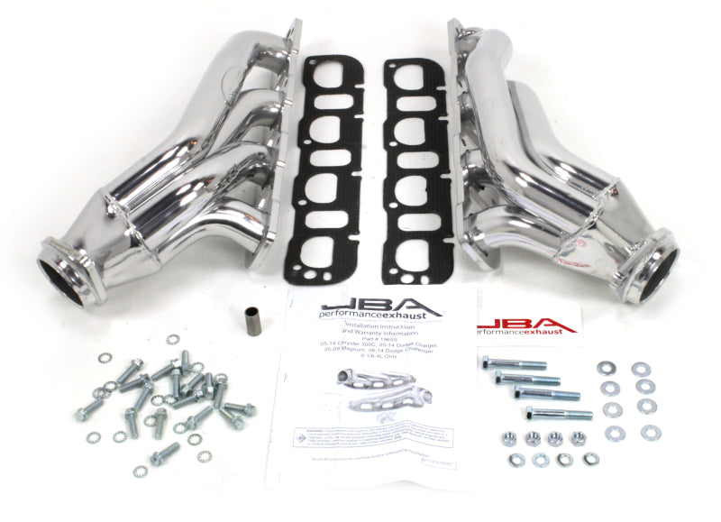 JBA 05-14 Chrysler 6.1/6.4L HEMI 1 7/8in Primary Silver Ctd Cat4Ward Header Headers & Manifolds JBA