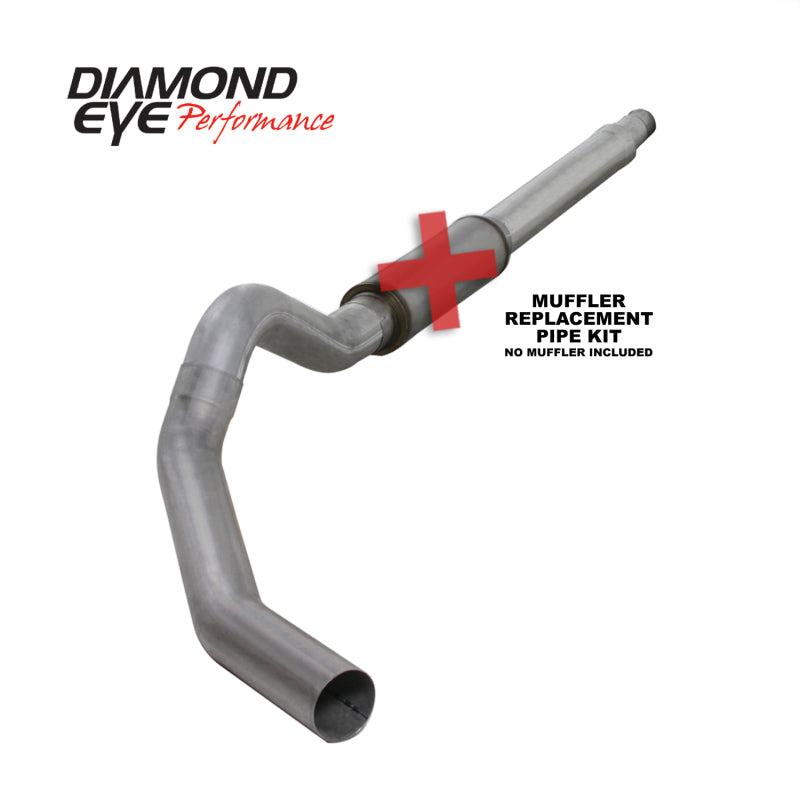 Diamond Eye KIT 5in Catback MFLR RPLCMENT PIPE Single AL: 03-07 FORD 6.0L F250/F350 Catback Diamond Eye Performance