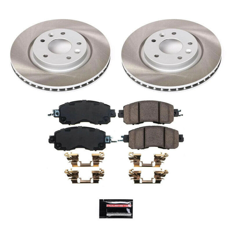 Power Stop 14-17 Nissan LEAF Front Semi-Coated Rotor Kit Brake Kits - Performance Blank PowerStop
