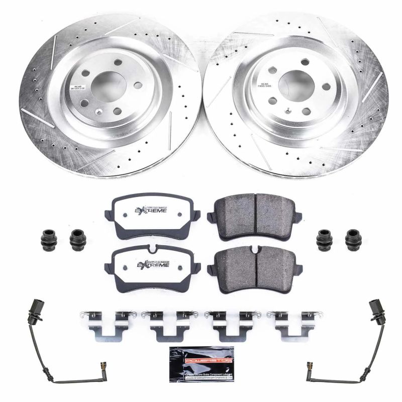 Power Stop 2018 Audi S8 Rear Z26 Street Warrior Brake Kit Brake Kits - Performance D&S PowerStop