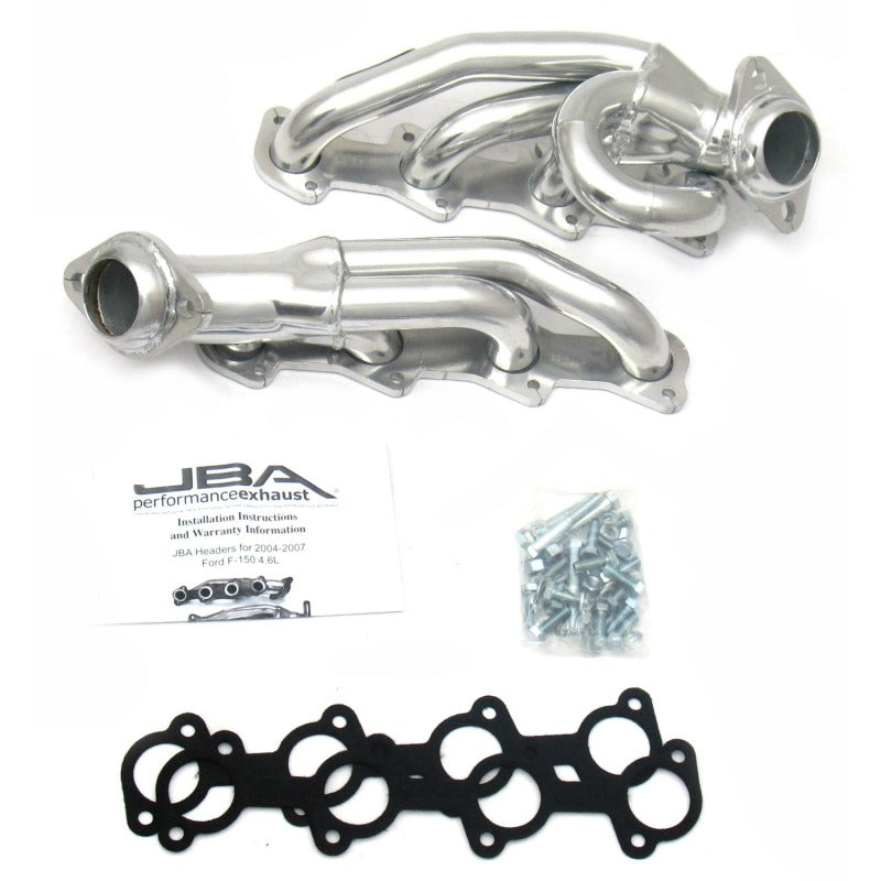 JBA 04-08 Ford F-150 4.6L 2V 1-1/2in Primary Silver Ctd Cat4Ward Header Headers & Manifolds JBA