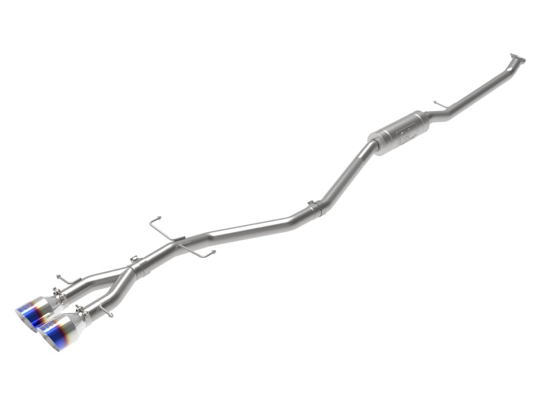 aFe Takeda 2.5in 304SS Cat-Back Exhaust System 17-20 Honda Civic SI Coupe L4-1.5L (t) - BL Flame Tip Catback aFe