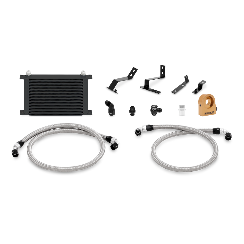 Mishimoto 2016+ Chevy Camaro Oil Cooler Kit w/ Thermostat - Black Oil Coolers Mishimoto