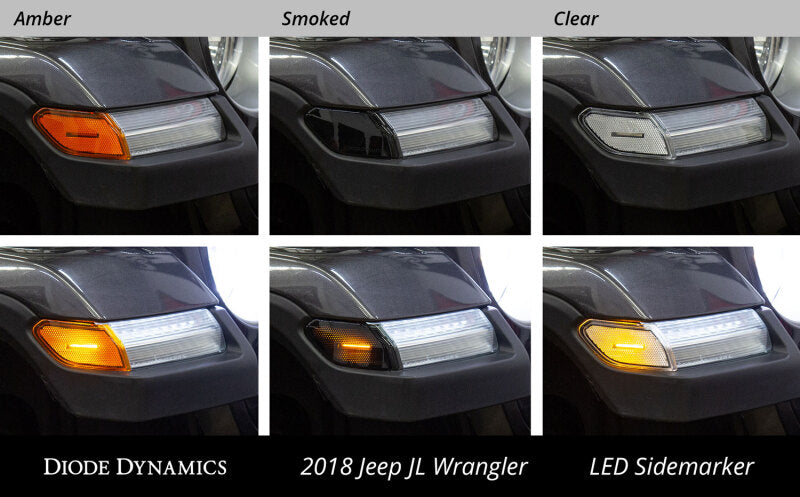Diode Dynamics 18-21 Jeep JL Wrangler/Gladiator Sidemarkers - Amber (set) Light Accessories and Wiring Diode Dynamics