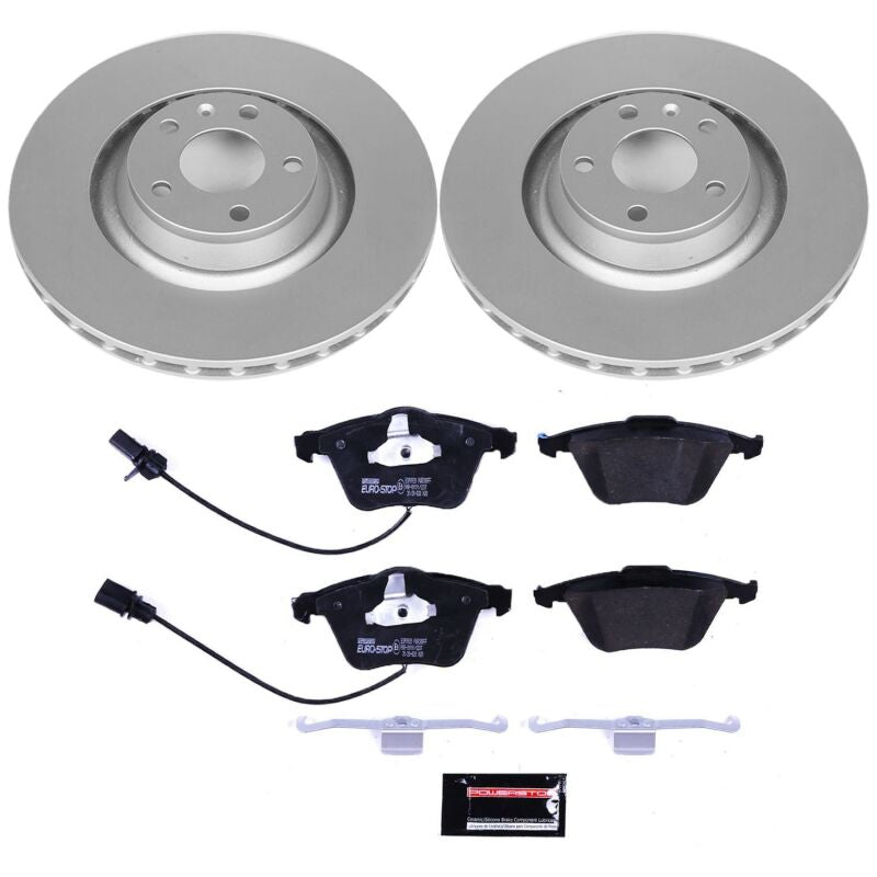 Power Stop 05-11 Audi A6 Quattro Front Euro-Stop Brake Kit Brake Kits - OE PowerStop