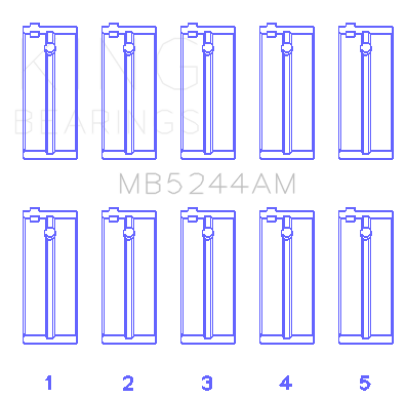 King Honda 91CI/1.5L D15A2/D15A3/D15B1/D15B2/D15B7/D15B8/D15Z1 Main Bearing Set - Size STD Bearings King Engine Bearings