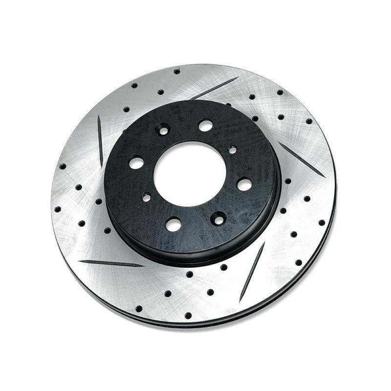 BLOX Racing Slotted And Cross-Drilled Rotor Left SIde Big Brake Kits BLOX Racing