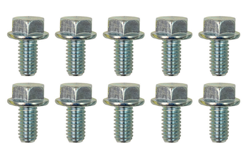 Moroso 5/16in-18 Serrated Zinc Flange Bolt - 10 Pack Hardware Kits - Other Moroso