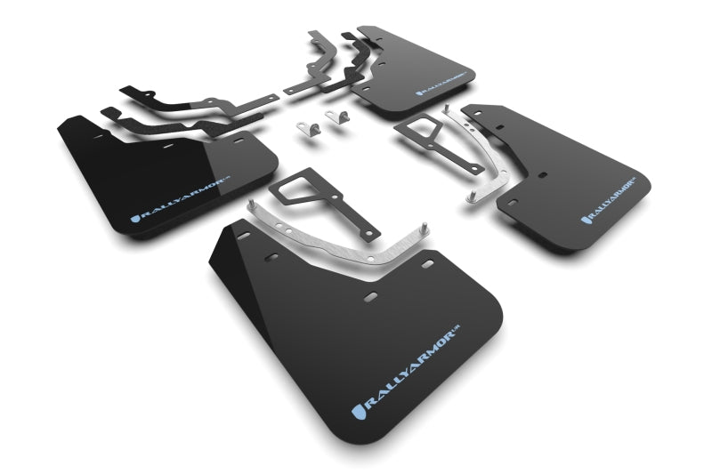 Rally Armor 2025 Hyundai Ioniq 5 N Black Mud Flap w/Light Blue Logo Mud Flaps Rally Armor