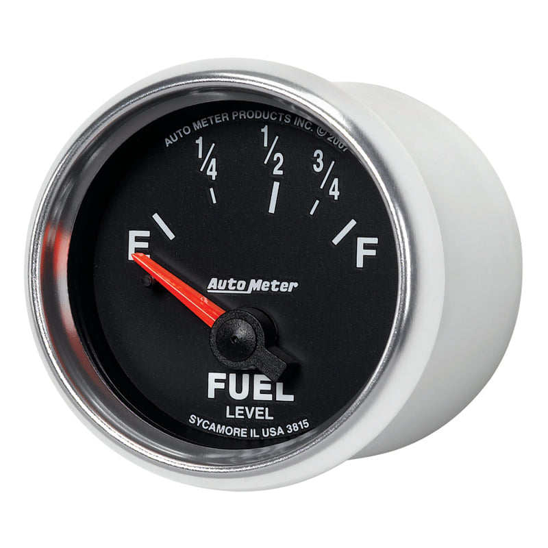 AutoMeter Gauge Fuel Level 2-1/16in. 73 Ohm(e) to 10 Ohm(f) Elec Gs Gauges AutoMeter