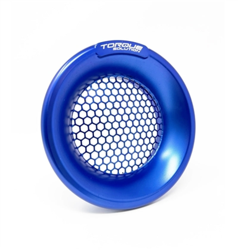 Torque Solution Billet Turbo Velocity Stack Shield For 4in Inlet - Blue Intercooler Pipe Kits Torque Solution