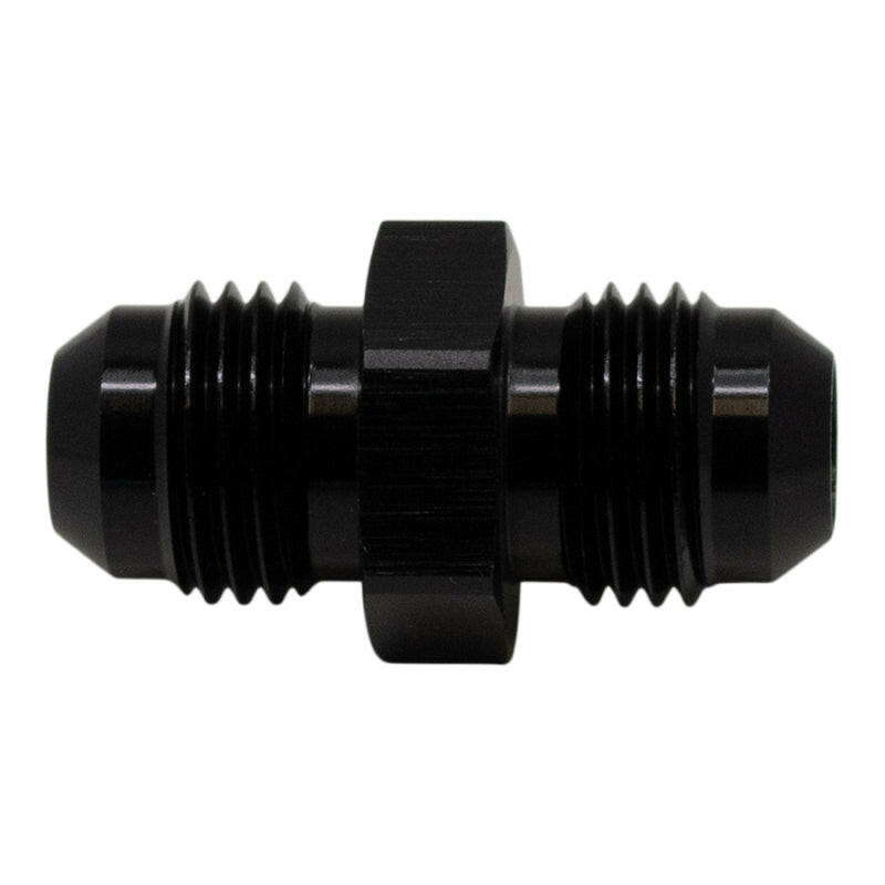 DeatschWerks 6AN Male Flare to 6AN Male Flare Coupler - Anodized Matte Black Fittings DeatschWerks