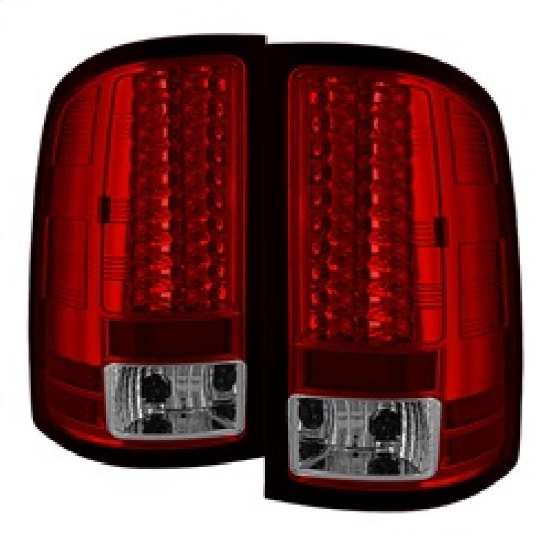 Spyder GMC Sierra 07-13 (Not 3500 Dually 4 Rear Wheels)LED Tail Lights Red Clear ALT-YD-GS07-LED-RC Tail Lights SPYDER