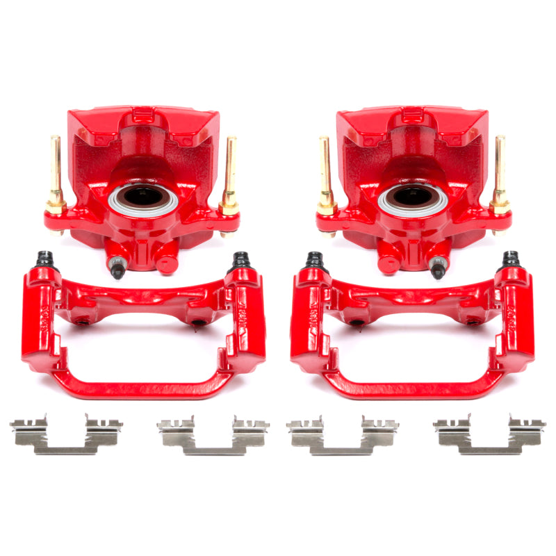 Power Stop 07-16 Cadillac Escalade Rear Red Calipers w/Brackets - Pair Brake Calipers - Perf PowerStop