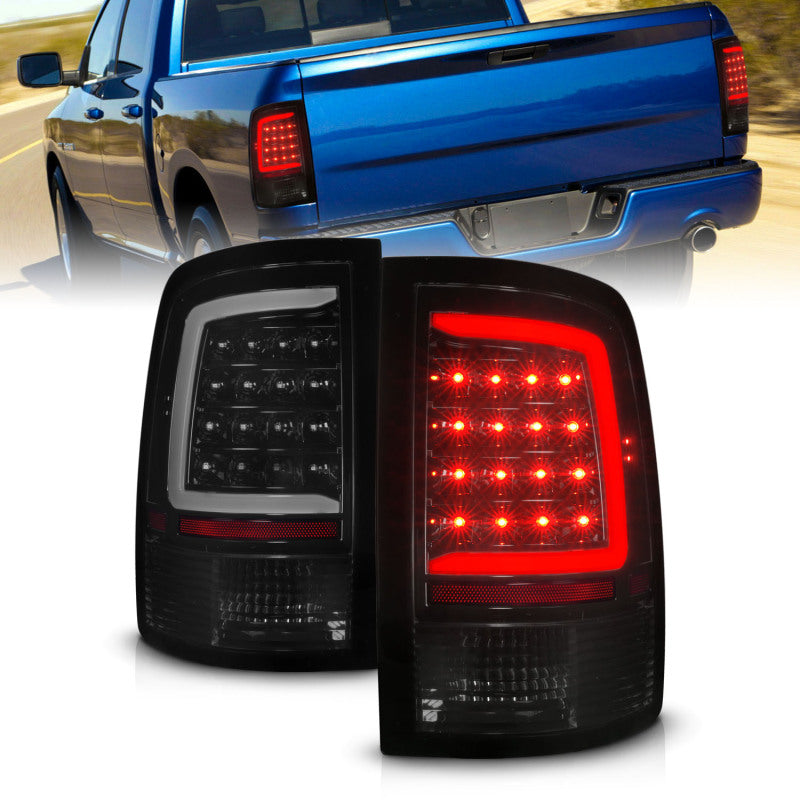ANZO 09-18 Dodge Ram 1500 Full LED Taillights w/ Sequential Black Housing/Smoke Lens Tail Lights ANZO