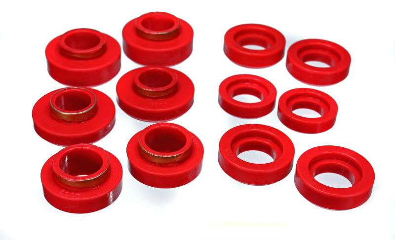 Energy Suspension GM Red Body to Frame Mount and Radiator Support Bushing Set Bushing Kits Energy Suspension