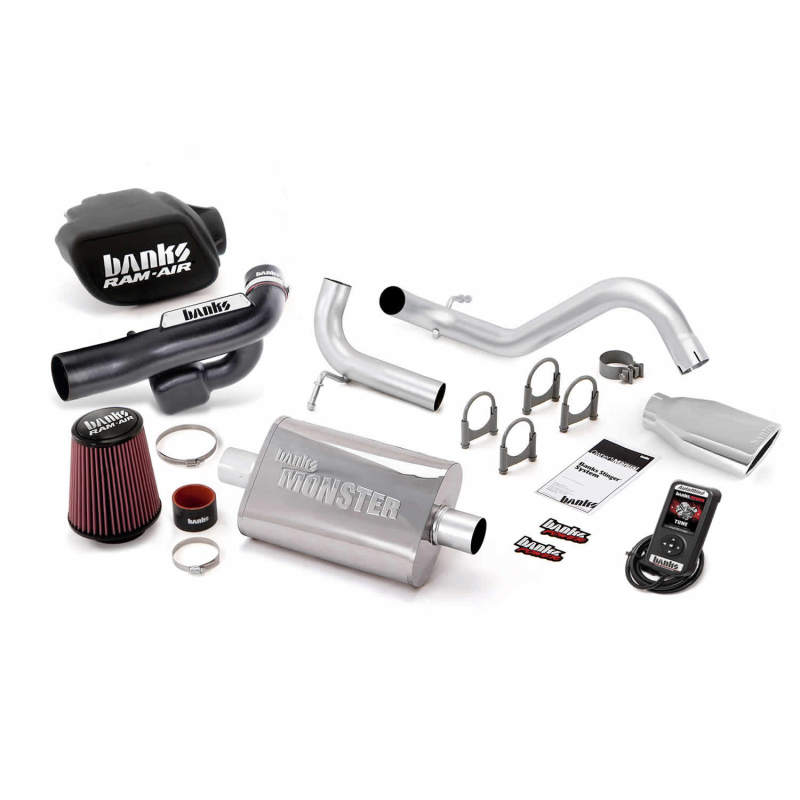 Banks Power 12-14 Jeep 3.6L Wrangler (All) 2dr Stinger Sys w/ AutoMind - SS Single Exh w/ Chrome Tip Catback Banks Power