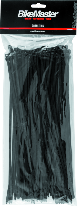 BikeMaster 11in Cable Ties (Pack of 100) - Black Tools BikeMaster