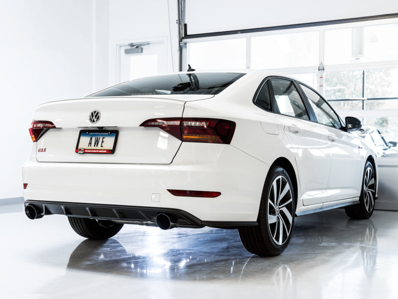 AWE Tuning 18-21 Volkswagen Jetta GLI Mk7 Track Exhaust - Diamond Black Tips (Fits High-Flow DP) Catback AWE Tuning