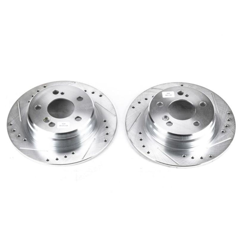 Power Stop 90-93 Mercedes-Benz 300SL Rear Evolution Drilled & Slotted Rotors - Pair Brake Rotors - Slot & Drilled PowerStop
