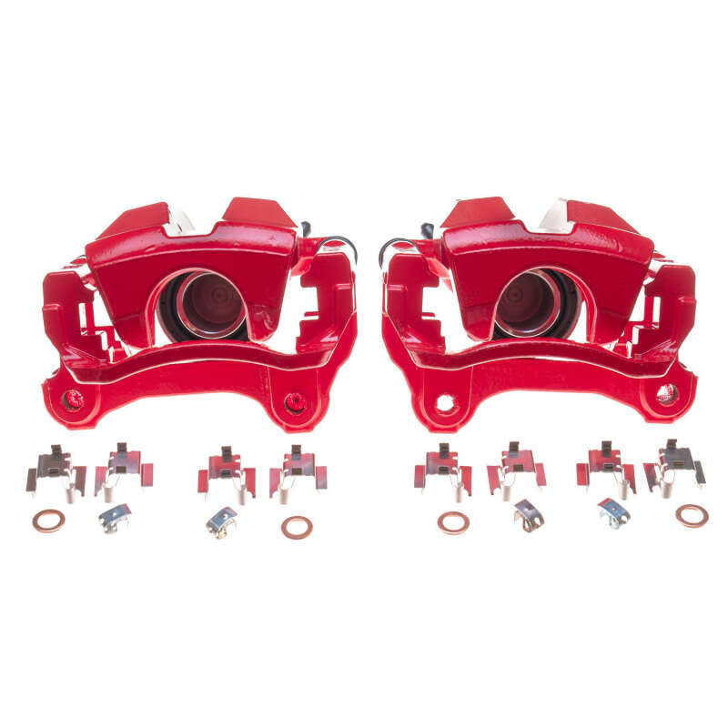 Power Stop 13-18 Lexus GS350 Rear Red Calipers w/Brackets - Pair Brake Calipers - Perf PowerStop