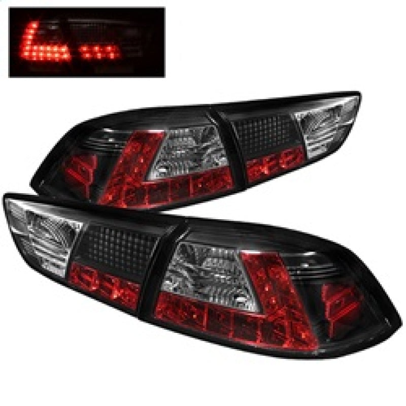 Spyder Mitsubishi Lancer/Evolution X 08-14 LED Tail Lights Blk ALT-YD-MITEVO1008-LED-BK Tail Lights SPYDER
