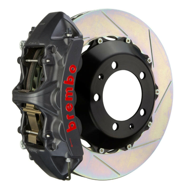 Brembo 07-08 G35/G35S Sedan Fr GTS BBK 6Pis Cast 355x32 2pc Rotor Slotted Type1-Black HA Brake Kits - Performance Slot Brembo