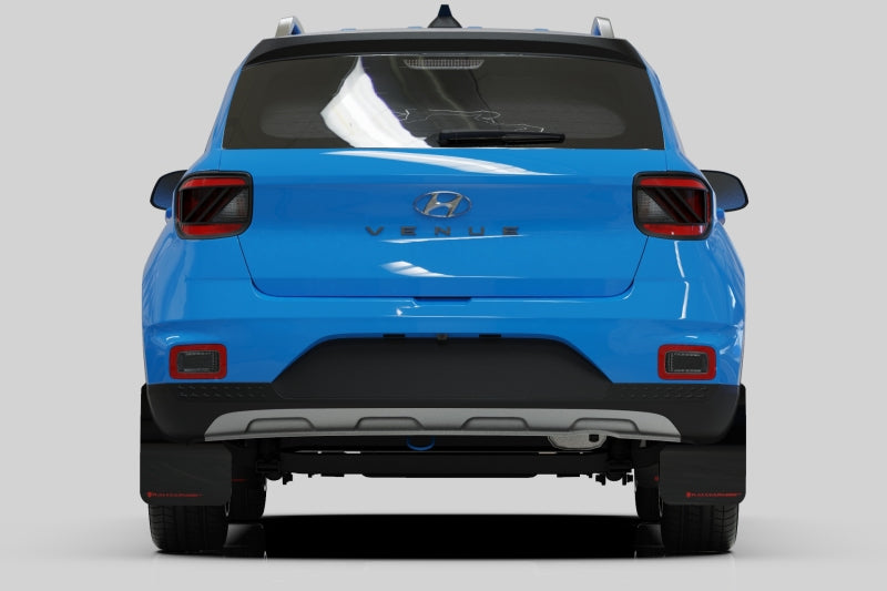 Rally Armor 20-25 Hyundai Venue Black Mud Flap Blue Logo Mud Flaps Rally Armor