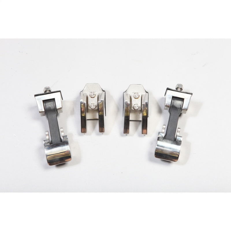 Rugged Ridge 07-18 Jeep Wrangler Stainless Steel Hood Catch Set Brackets Rugged Ridge