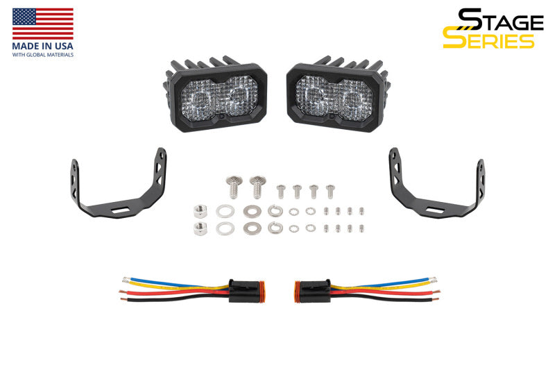 Diode Dynamics C2R White Flood Standard LED Pod (Pair) Light Accessories and Wiring Diode Dynamics