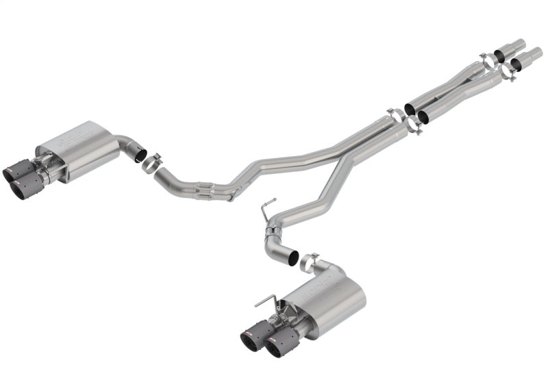 Borla 2018 Ford Mustang GT 5.0L AT/MT 3in Atak Catback Exhaust w/ Valves (Carbon Fiber Black Tip) Catback Borla